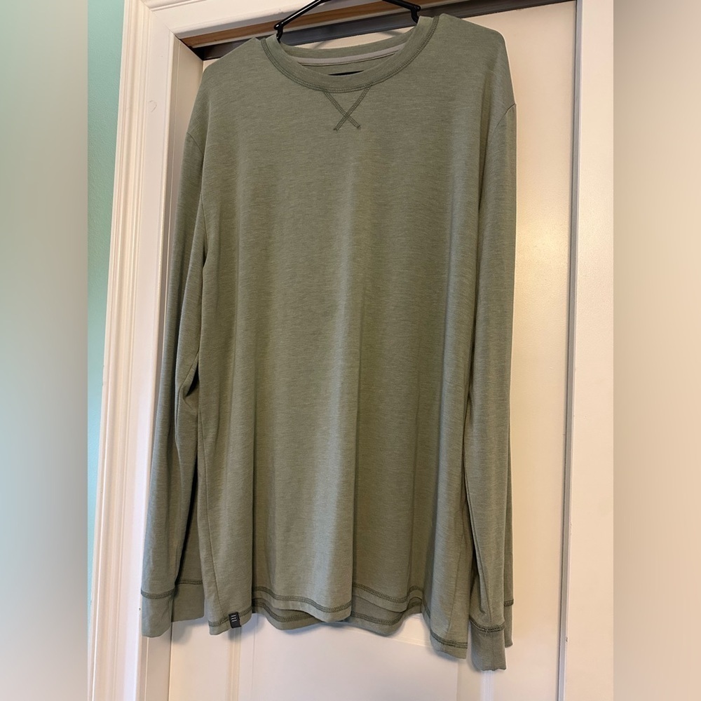 Free Fly Fatigue Green Bamboo Performance Long Sleeve T-Shirt Men's XL Fishing